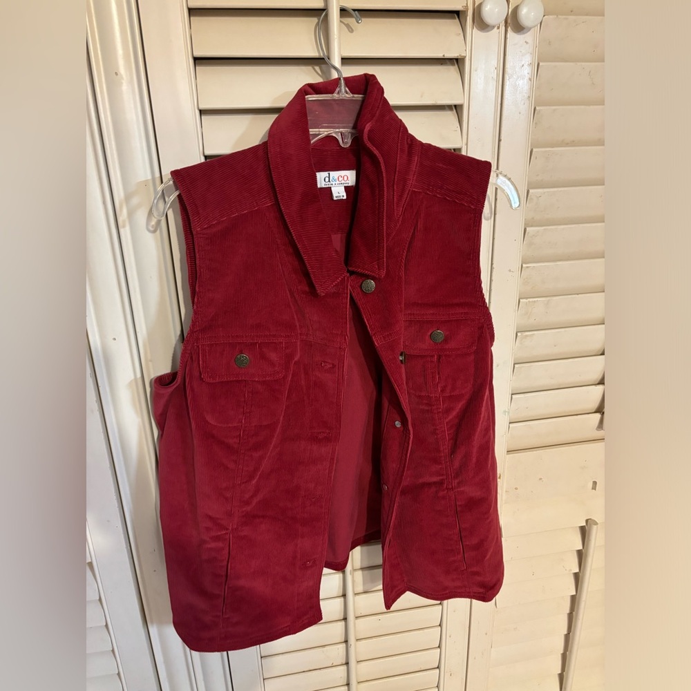 Large Denim&Co corduroy vest.